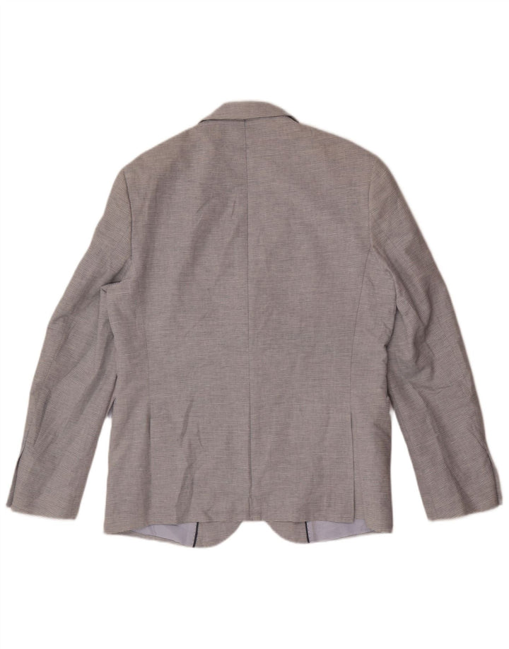 Marks & Spencer Slim 2-Knopf-Blazer für Herren, Größe 42, groß, blau gestreift