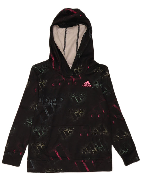 Adidas Mädchen Graphic Hoodie Pullover 10–11 Jahre Mittelschwarzes Polyester