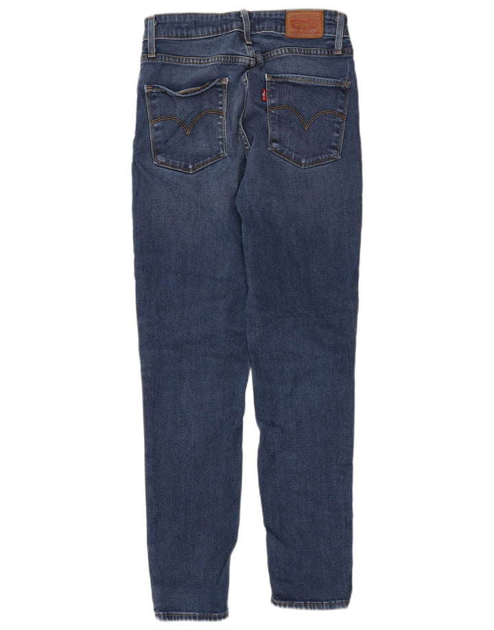 Levi's Damen 721 High Rise Skinny Jeans W27 L30 Blaues Lyocell