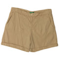 BENETTON Damen Chinoshorts W34 Large Gelb