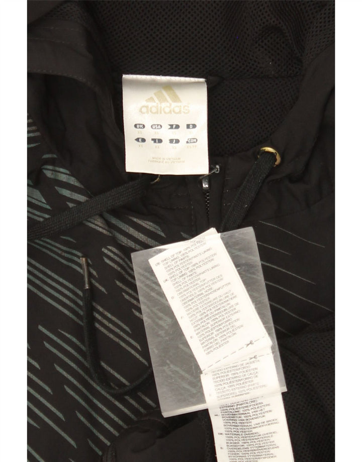 ADIDAS Herren-Kapuzenpullover mit Reißverschluss, XS, schwarz gestreift, Polyester