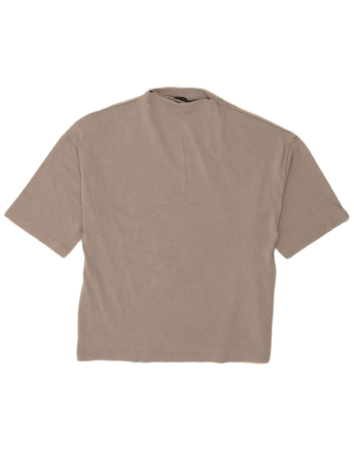 Zara Damen Übergroßes T-Shirt Top UK 10 Small Grau