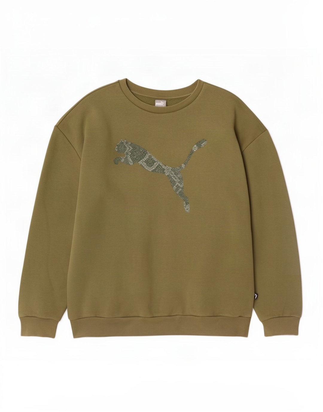 Puma Herren Grafik Sweatshirt Pullover XL Khaki Baumwolle