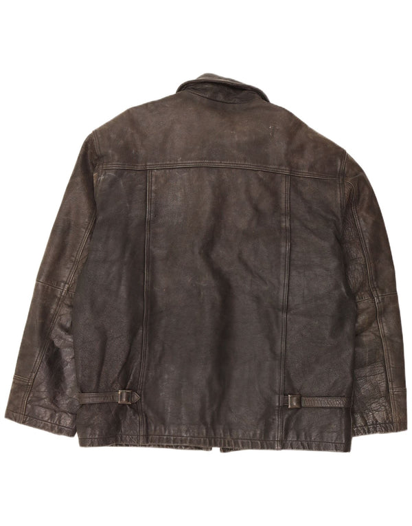 Tauri Herren Lederjacke UK 42 XL Schwarzes Leder