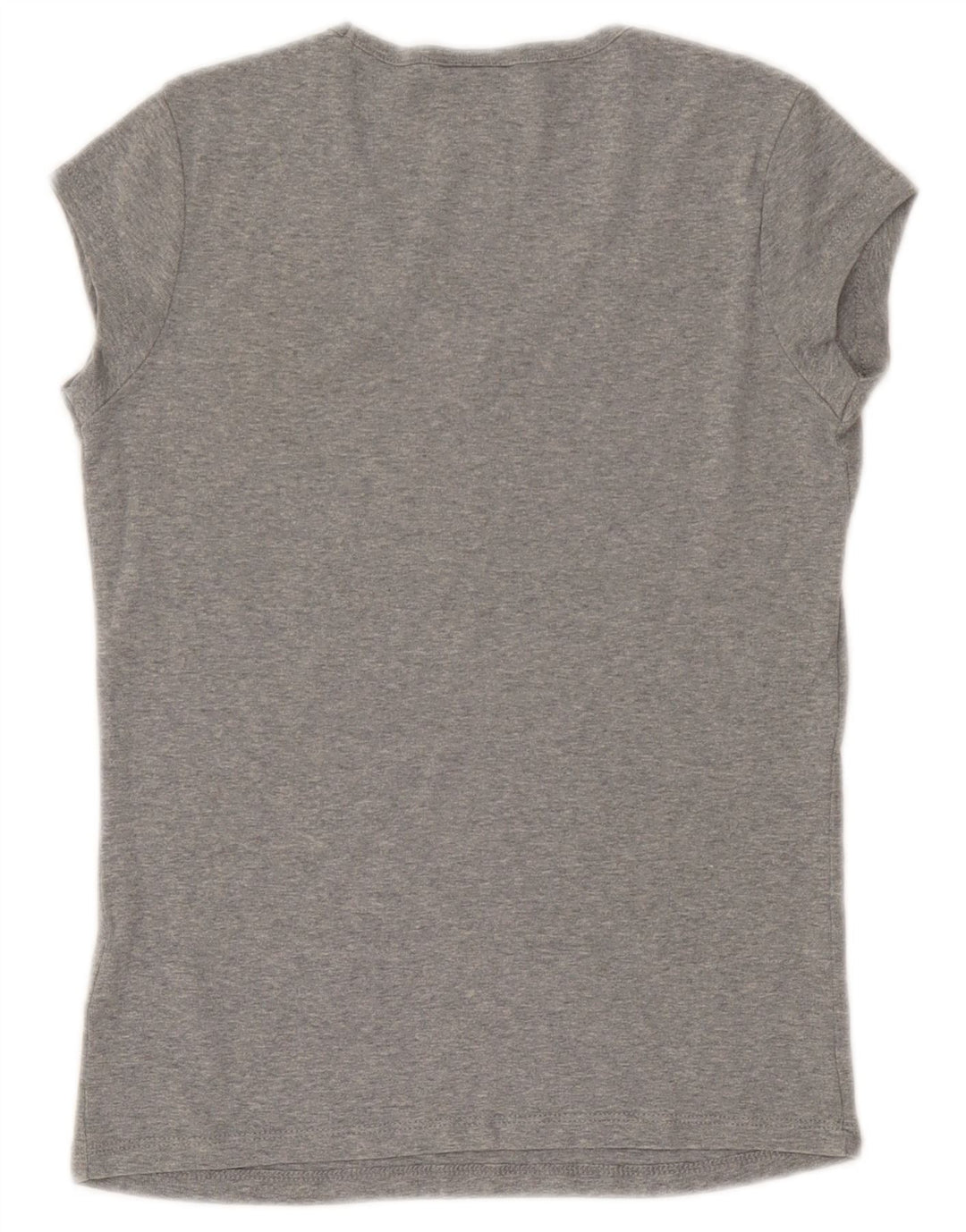 Nike Damen T-Shirt Top UK 10/12 Mittelgrau gefleckte Baumwolle