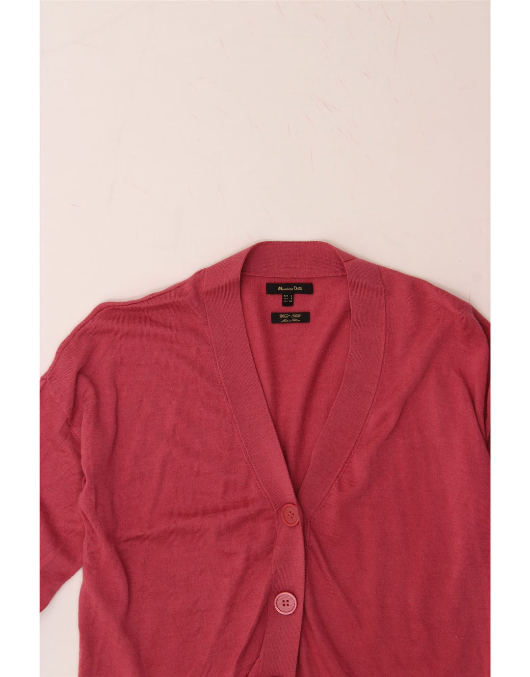 MASSIMO DUTTI Womens Cardigan Sweater UK 10 Small Pink Wool Vintage Massimo Dutti and Second-Hand Massimo Dutti from Messina Hembry 
