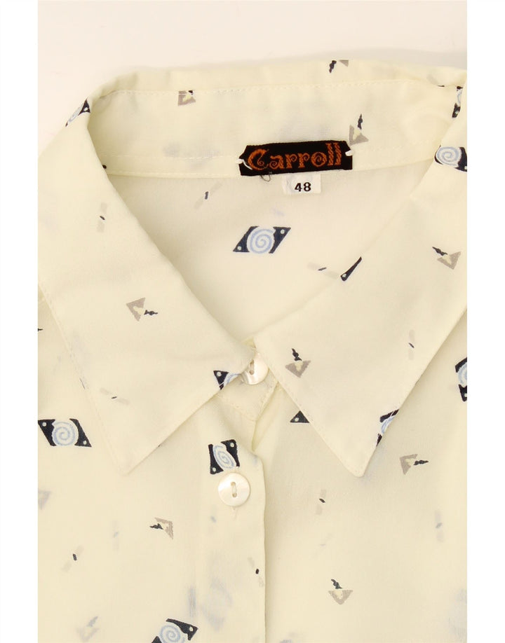 VINTAGE Womens See Through Shirt Blouse IT 48 XL Off White Spotted Vintage Vintage and Second-Hand Vintage from Messina Hembry 