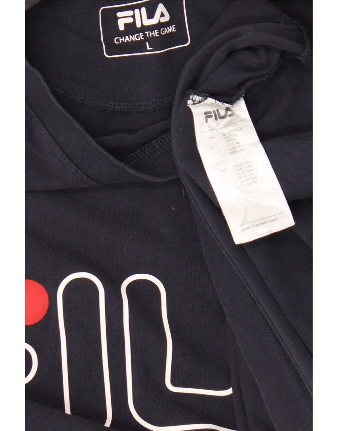 Fila Herren-T-Shirt mit Grafik, groß, marineblau, Baumwolle