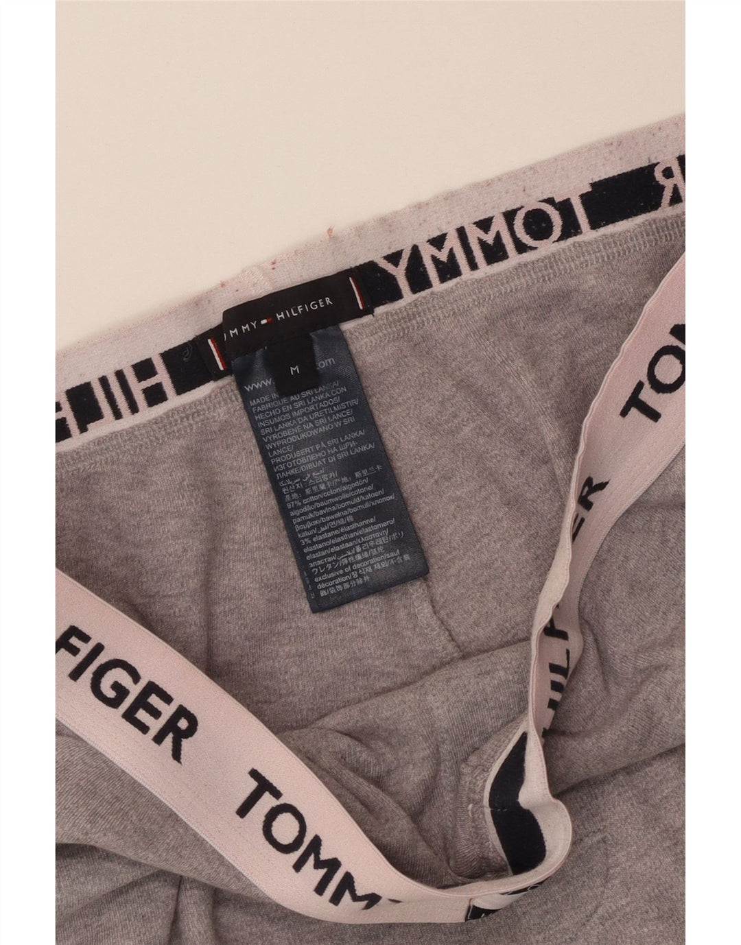 Tommy Hilfiger Herren-Sportshorts mit Grafik, mittelgraue Baumwolle