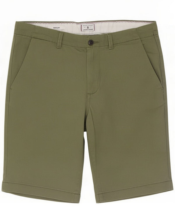 Jack & Jones Herren Chino Shorts Medium W32 Grüne Baumwolle