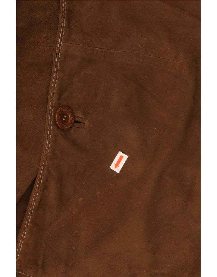 Werther Herren Wildlederjacke IT 54 2XL Braunes Leder