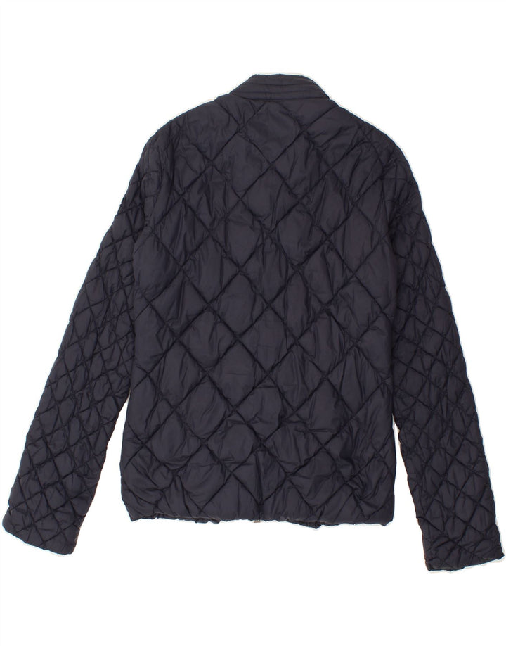 ARMANI JEANS Womens Quilted Jacket EU 40 Medium Navy Blue Polyamide Vintage Armani Jeans and Second-Hand Armani Jeans from Messina Hembry 