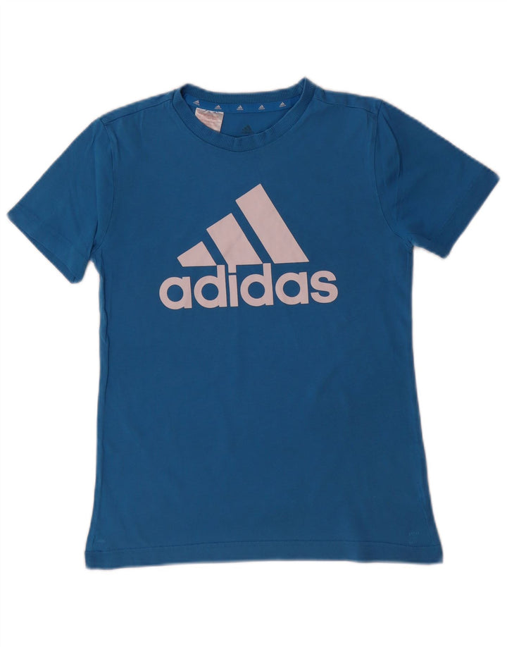 Adidas Jungen Graphic T-Shirt Top 11–12 Jahre, blaue Baumwolle