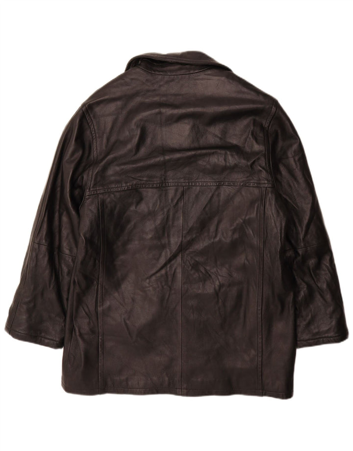Dario Vetti Herren Lederjacke IT 50 Großes schwarzes Leder