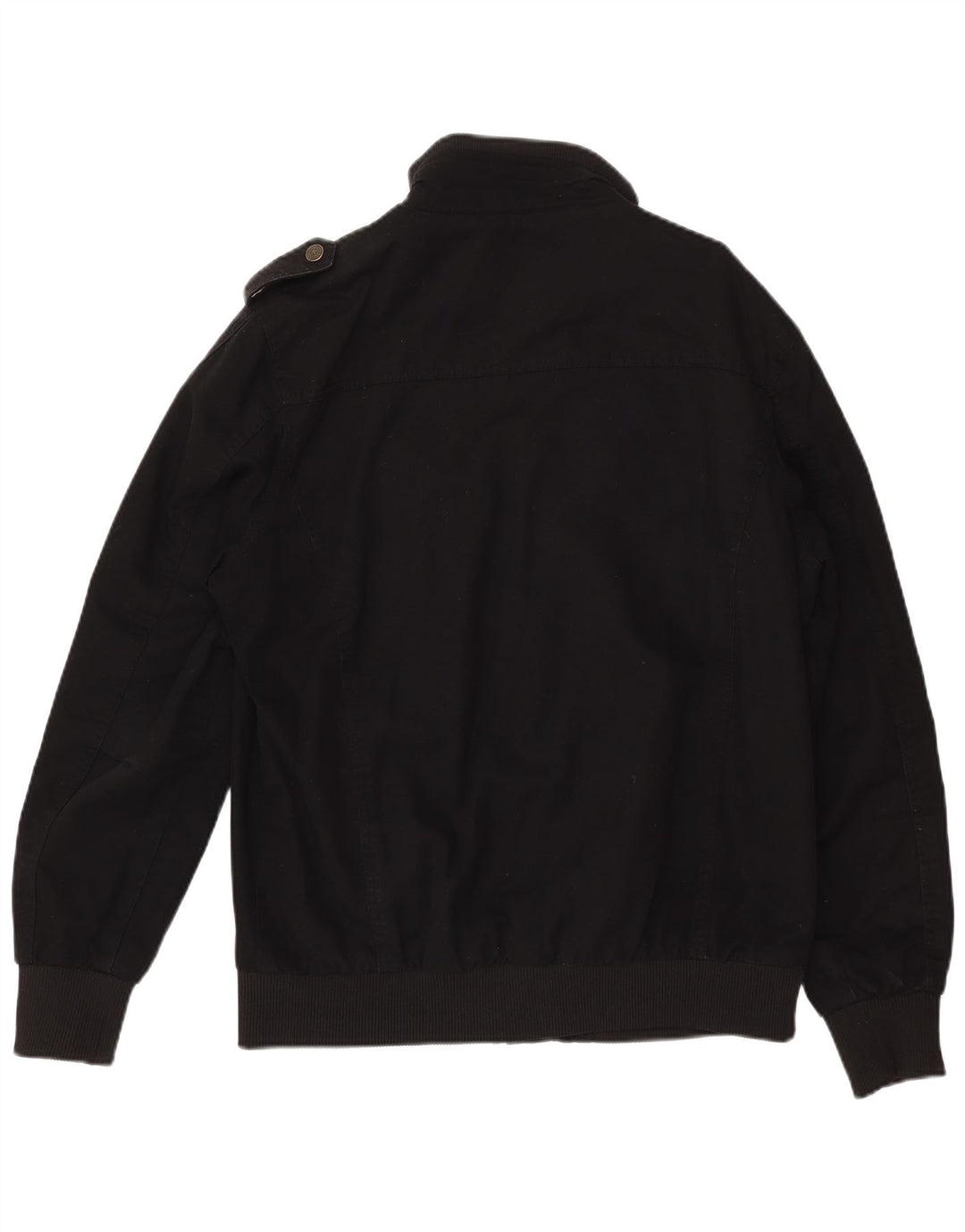 WENVEN Herren-Utility-Jacke UK 40 Large aus schwarzer Baumwolle