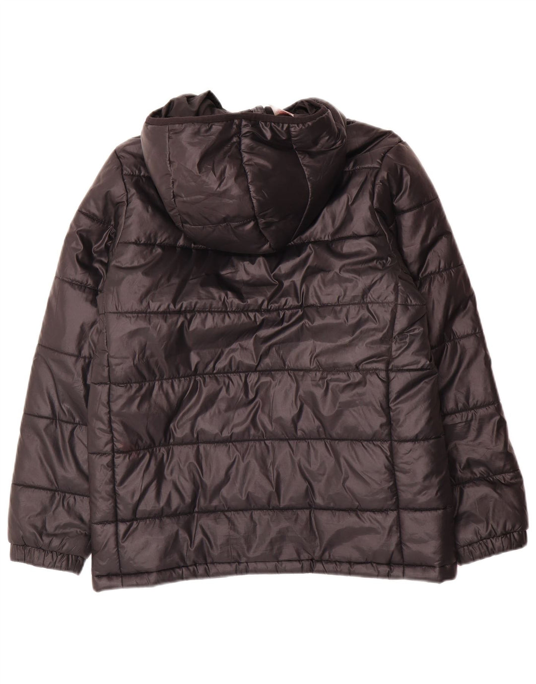 Adidas Jungen wattierte Jacke mit Kapuze, 11–12 Jahre, schwarzes Polyester