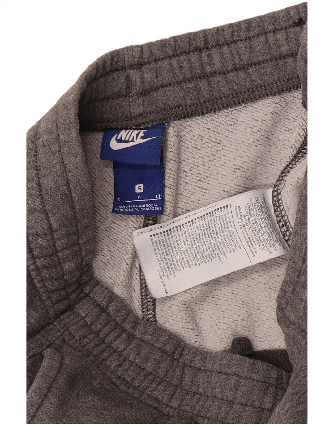 NIKE Damen-Trainingshose, Jogginghose, UK 10, Größe S, Grau, Baumwolle