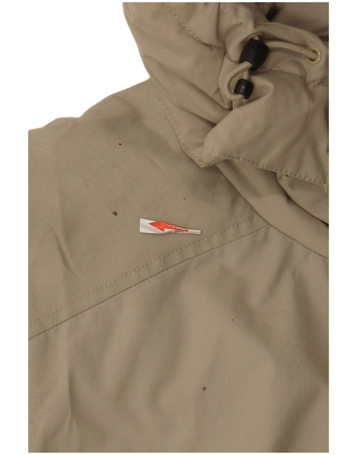 Nike Herren-Windbreakerjacke mit Kapuze, Gr. 42/44, großes beigefarbenes Polyester