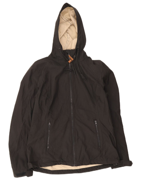 Mountain Warehouse Damen-Regenjacke mit Kapuze, UK 14, Größe L, Schwarz, Polyester