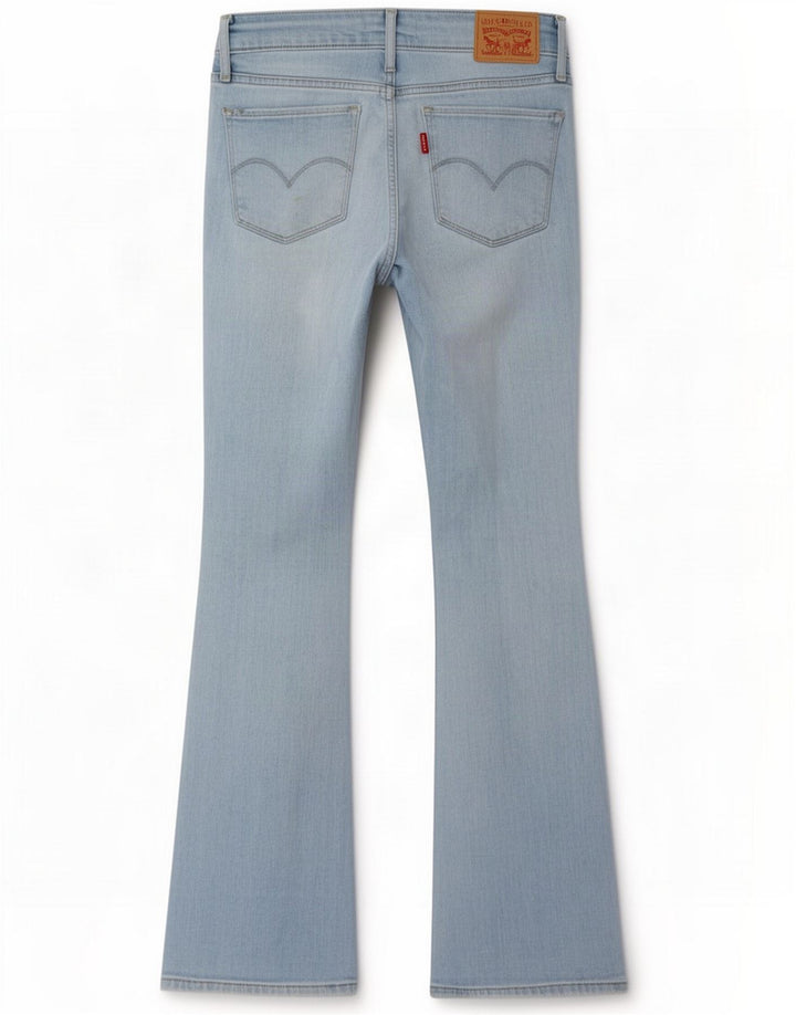 Levi's Damen 715 Distressed Bootcut Jeans W26 L30 Blaue Baumwolle