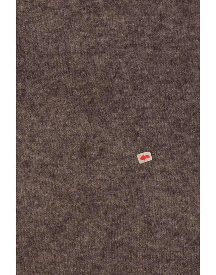 Zara Damen-Pullover, übergroß, Rundhalsausschnitt, Gr. 40, Größe L, Grau, Acryl