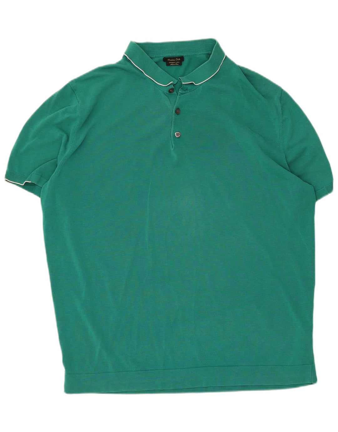 Massimo Dutti Herren Poloshirt 2XL Grüne Baumwolle