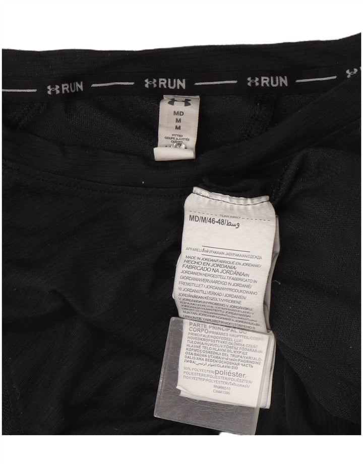 Under Armour Damen T-Shirt Top UK 14 Mittelgraues geometrisches Polyester