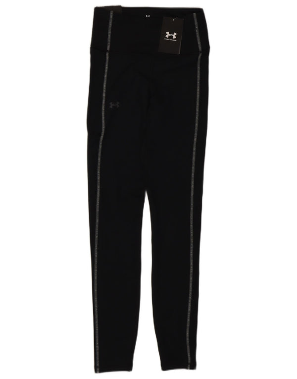 Under Armour Damen-Leggings mit hoher Taille, UK 4 XS, schwarzes Polyester