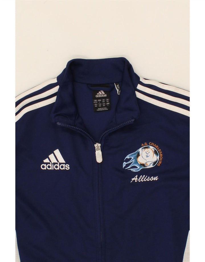 ADIDAS Boys Climacool Tracksuit Top Jacket 13-14 Years Navy Blue Vintage Adidas and Second-Hand Adidas from Messina Hembry 
