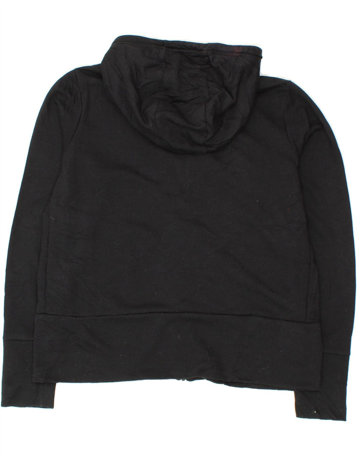 NIKE Womens Dri Fit Zip Hoodie Sweater UK 14 Medium Black Polyester Vintage Nike and Second-Hand Nike from Messina Hembry 