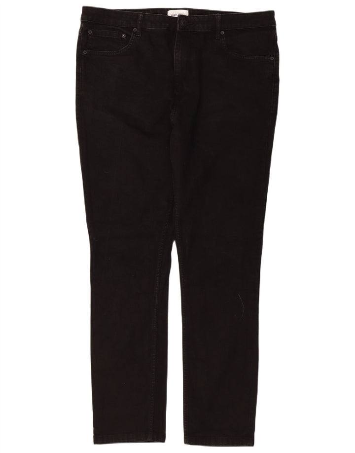 Jack Wills Slim-Jeans für Herren, W36, L30, schwarze Baumwolle