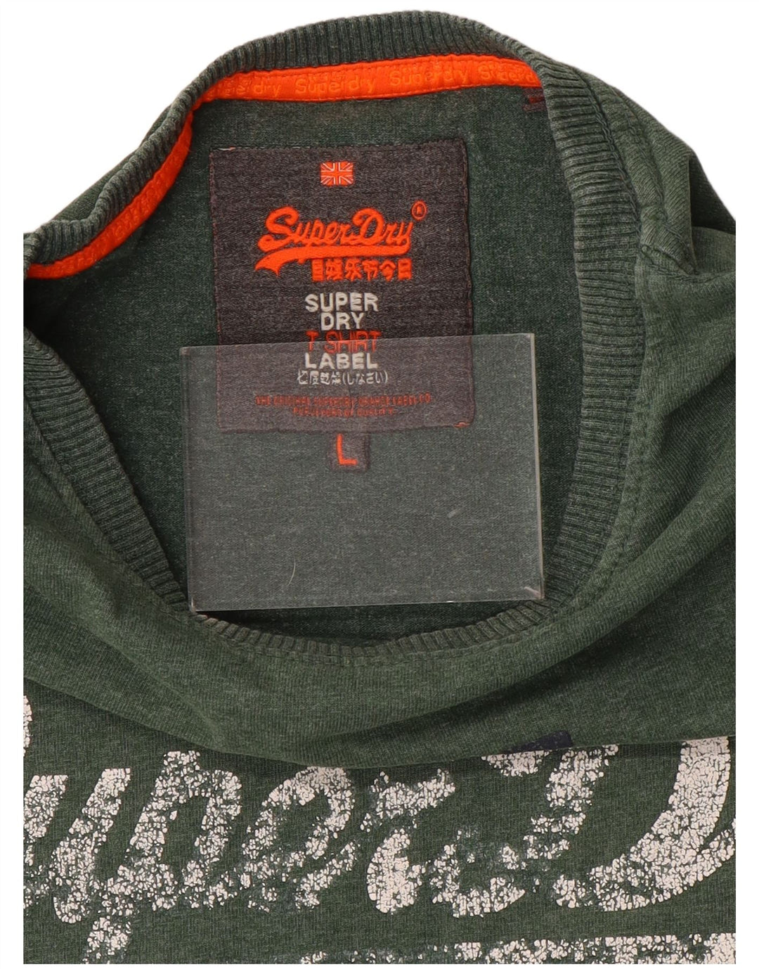 Superdry Herren T-Shirt mit Grafik, Größe L, Grün