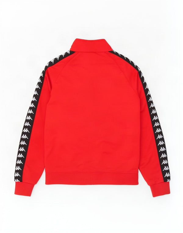 Kappa Mens Graphic Tracksuit Top Jacket Large Red Colourblock Polyester