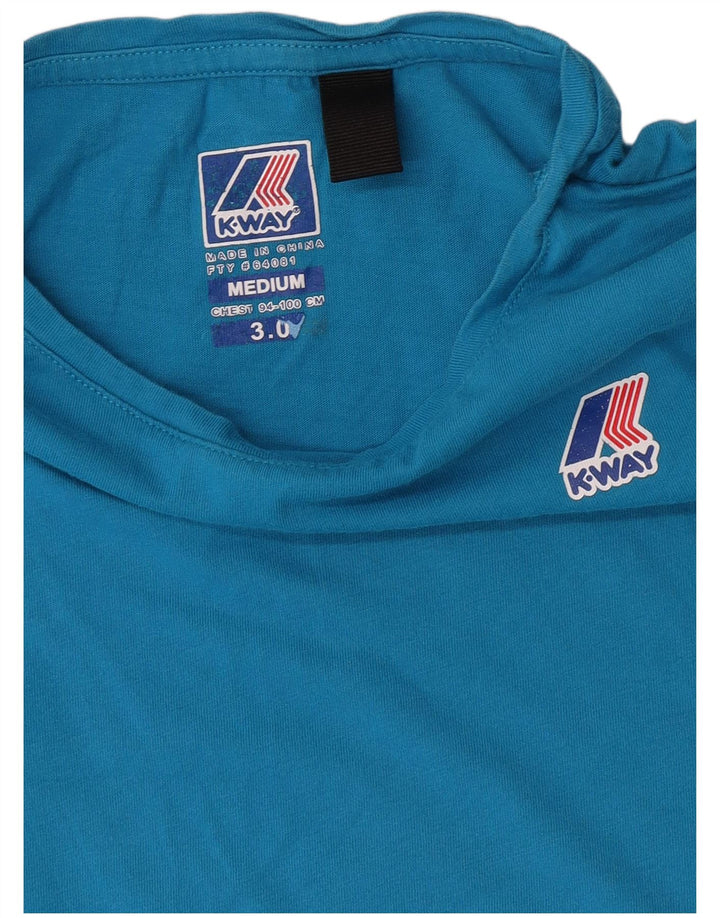 K-Way Damen T-Shirt Top UK 14 Mittelblau