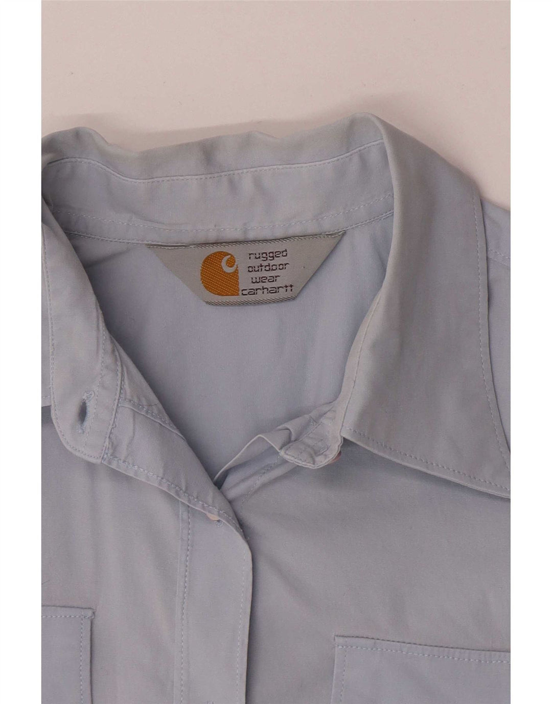 Carhartt Damen Kurzarmhemd UK 8 Small Blau