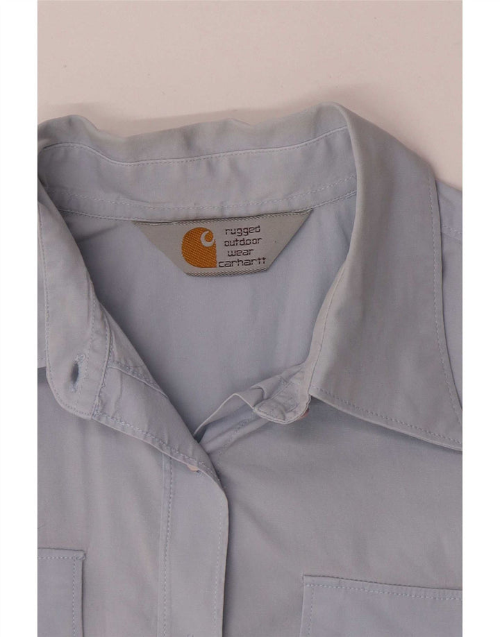 Carhartt Damen Kurzarmhemd UK 8 Small Blau