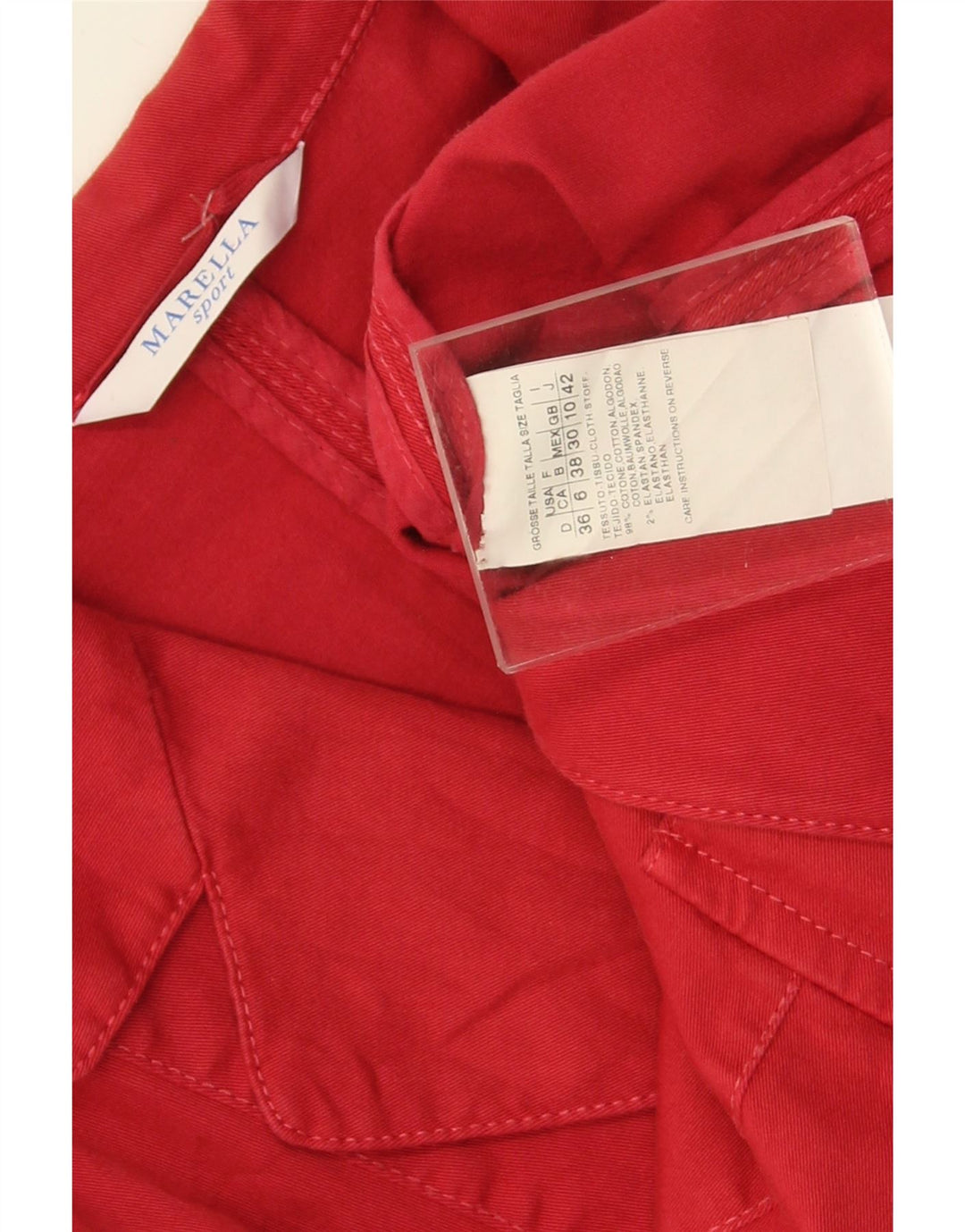 Marella Damen-Blazerjacke mit 2 Knöpfen, Gr. 10, Größe S, Rot, Baumwolle