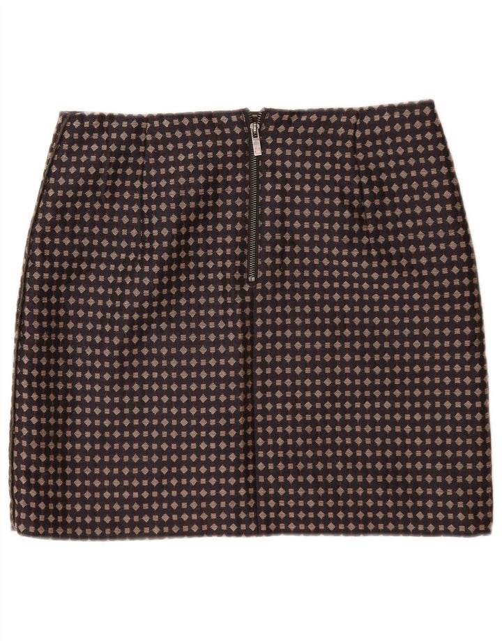 Gerader Rock für Damen von Marks & Spencer UK 10 Small W30 Schwarz Geometrisch