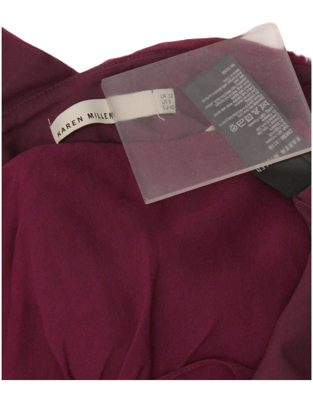 Karen Millen Damen One-Shoulder-Kleid UK 12 Medium Purple Polyester