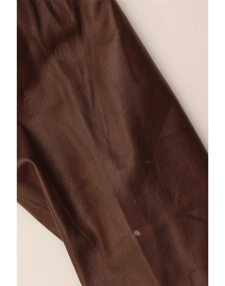 Vintage Herren Ledermantel IT 54 2XL Braun
