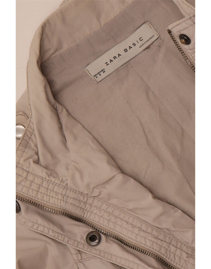 Zara Damen Militärjacke UK 10 Small Off White