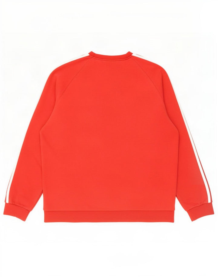 Adidas Herren Sweatshirt Pullover 2XL Rot Baumwolle