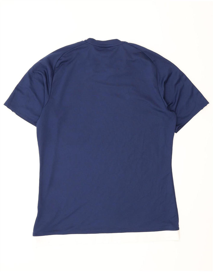 Adidas Herren Climalite T-Shirt Top Medium Marineblau Colourblock Polyester