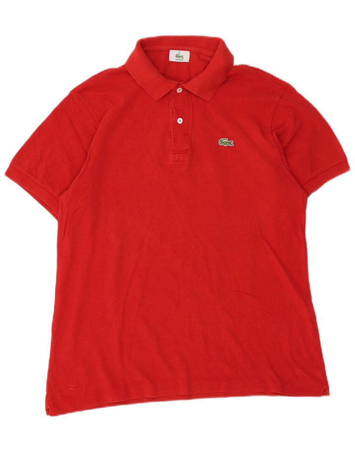 Lacoste Herren-Poloshirt, Größe 5, große rote Baumwolle