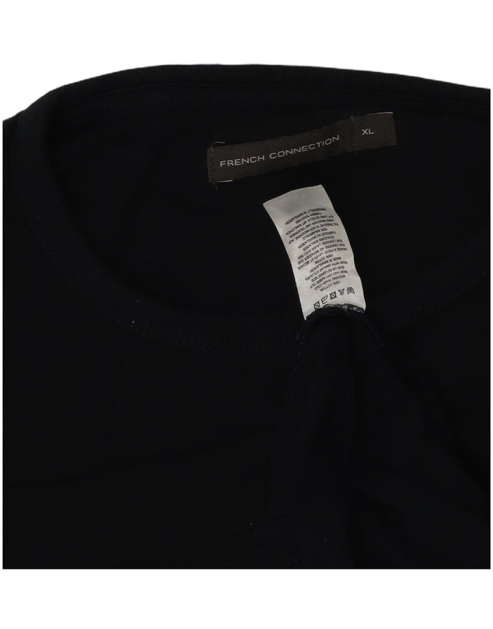 French Connection Herren-Top, langärmelig, XL, Marineblau, Baumwolle