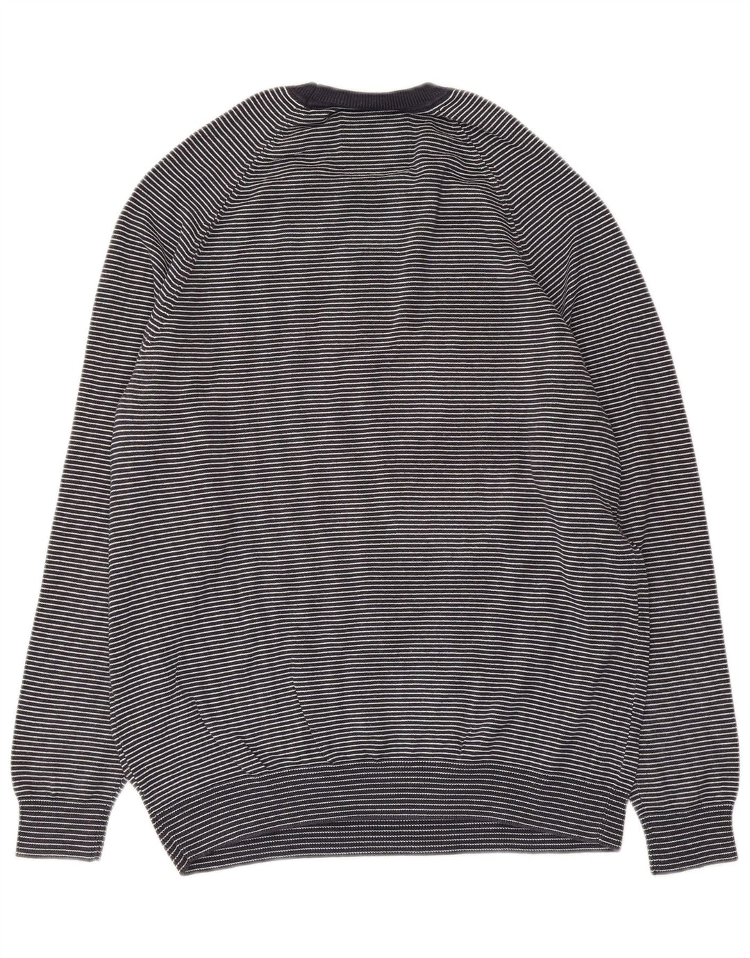 Superdry Herren-Pullover mit Rundhalsausschnitt, groß, marineblau, gestreift, Baumwolle