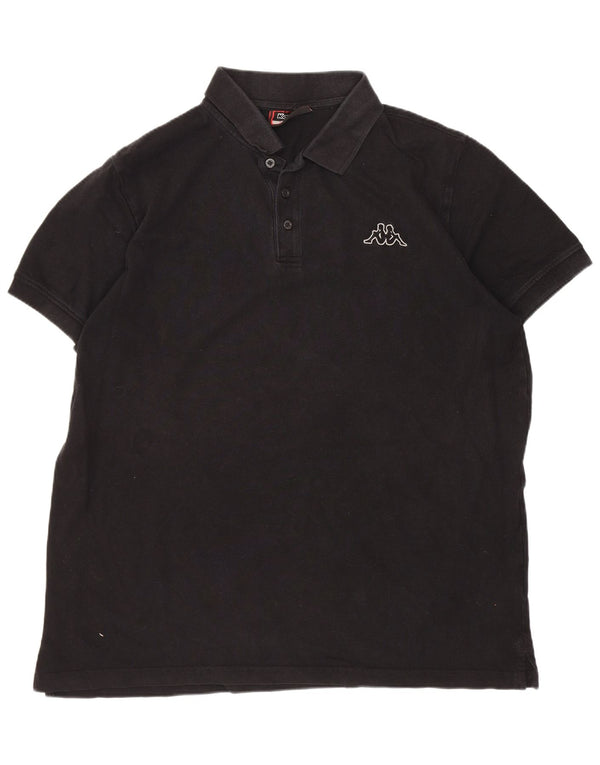Kappa Herren Poloshirt XL Schwarz Baumwolle