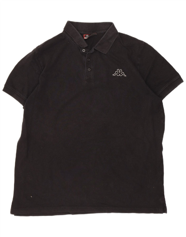 Kappa Herren Poloshirt XL Schwarz Baumwolle