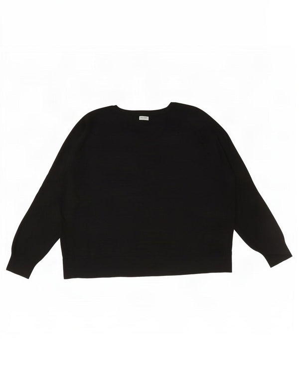 Zara Damen-Pullover, übergroß, Rundhalsausschnitt, Gr. 10, Größe S, Schwarz