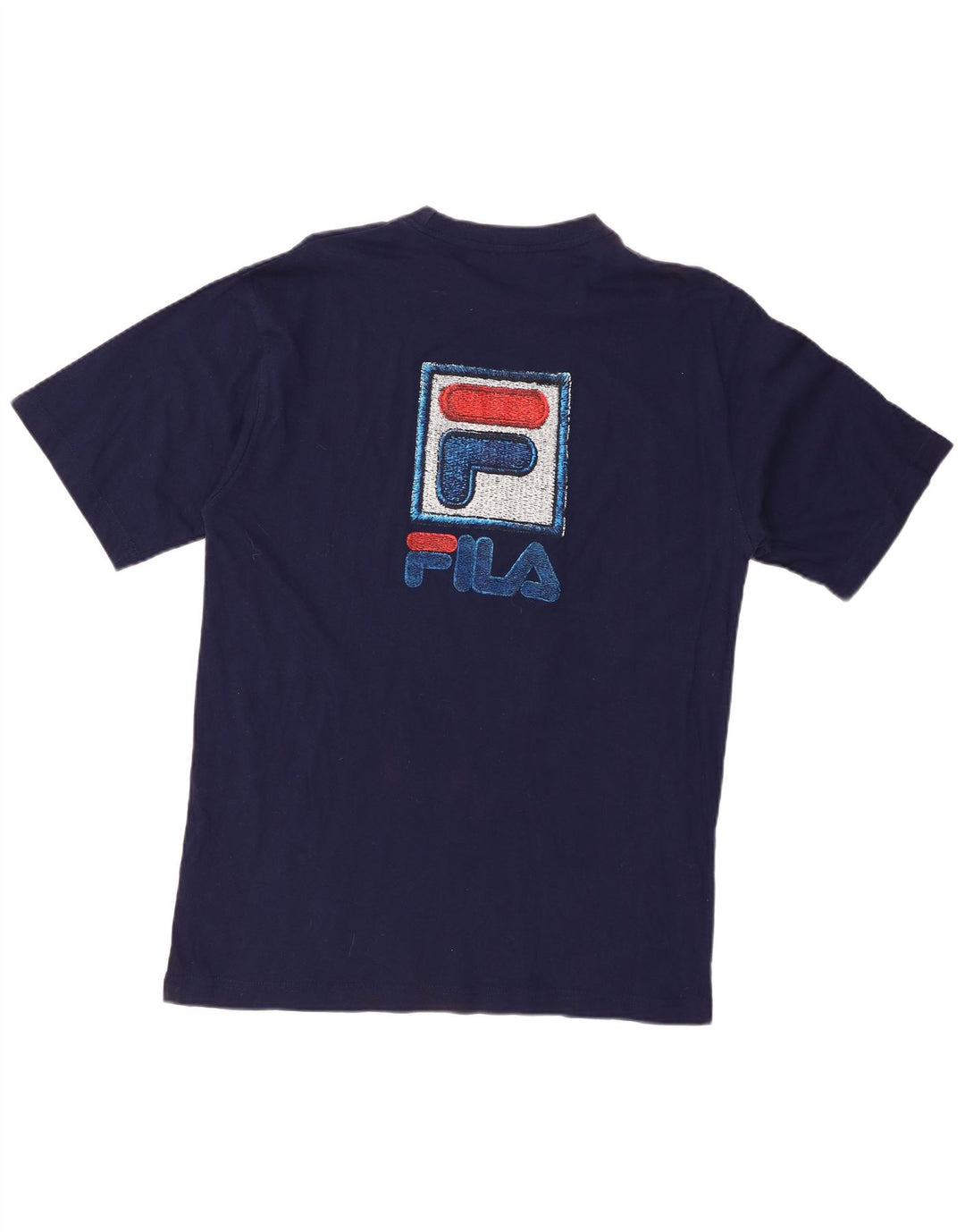 FILA Herren-Grafik-T-Shirt-Oberteil aus mittelblauer Baumwolle in Marineblau